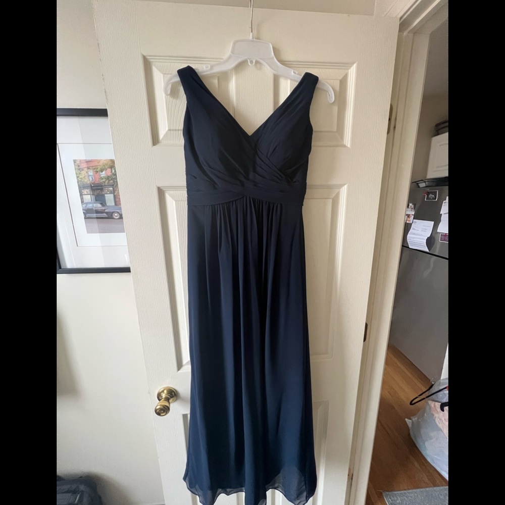 Bill Levkoff Navy Blue Bridesmaid Gown Size 2